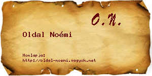 Oldal Noémi névjegykártya